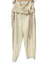 【中古】UJOH◆23SS/CORD AND BELT PANTS/ボトム/2/ウール/IVO/U761-P08-100【レディースウェア】