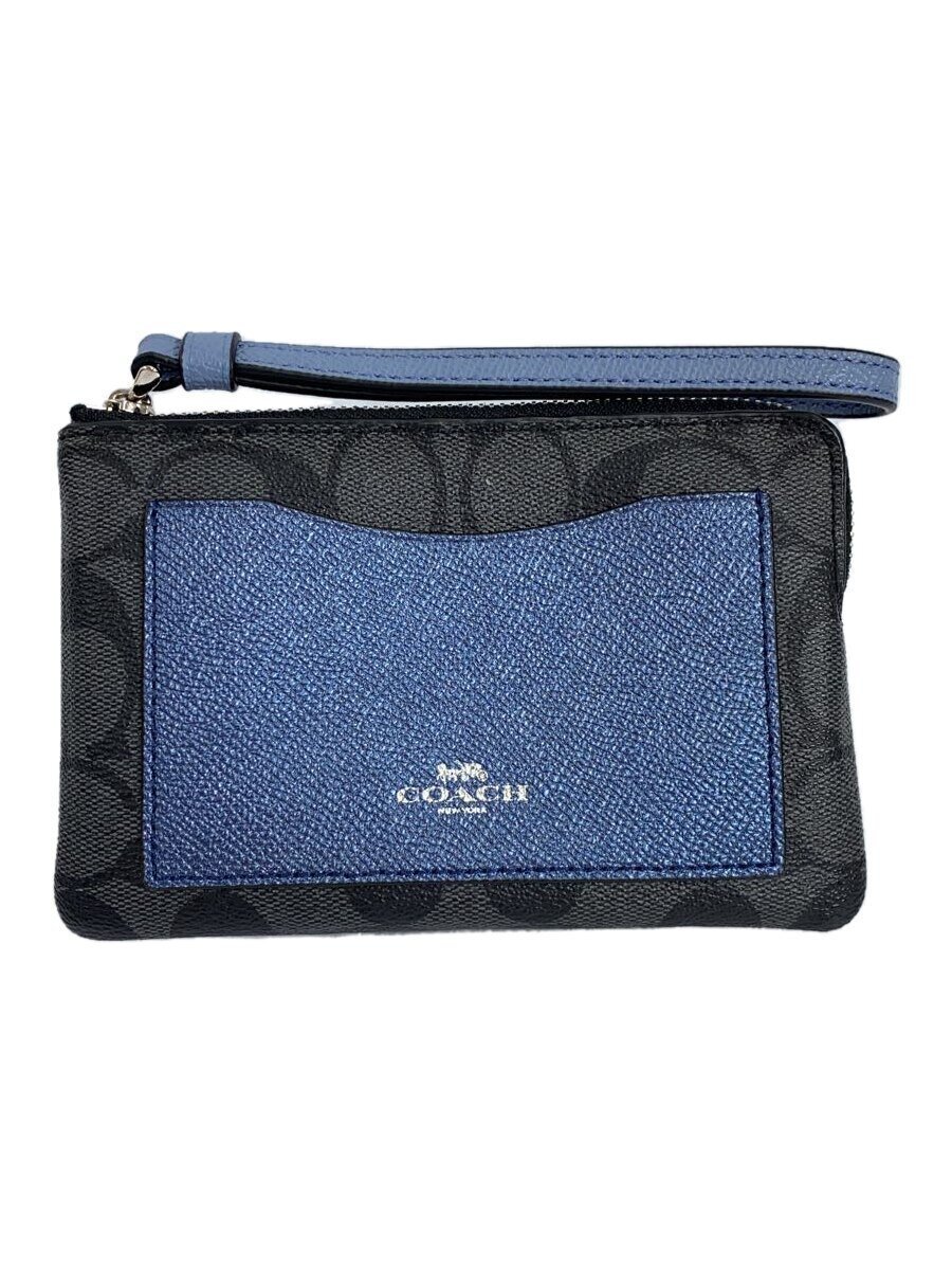 【中古】COACH◆ポーチ/--/BLK/総柄/F22713【バッグ】