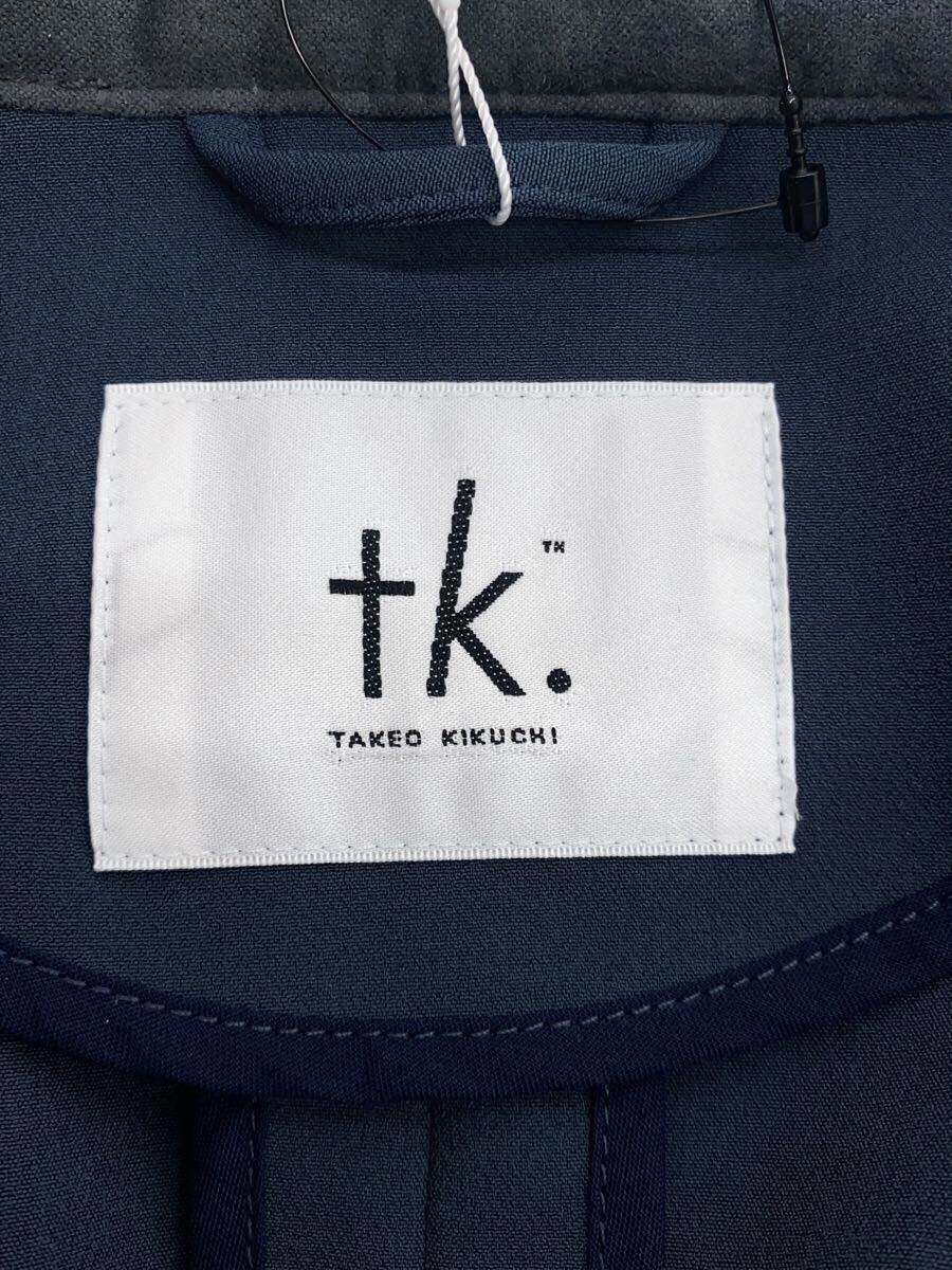 【中古】tk.TAKEO KIKUCHI(TK)◆360ドストレッチノーカラージャケット/XL/ポリエステル/BLU/170-49100//【メンズウェア】