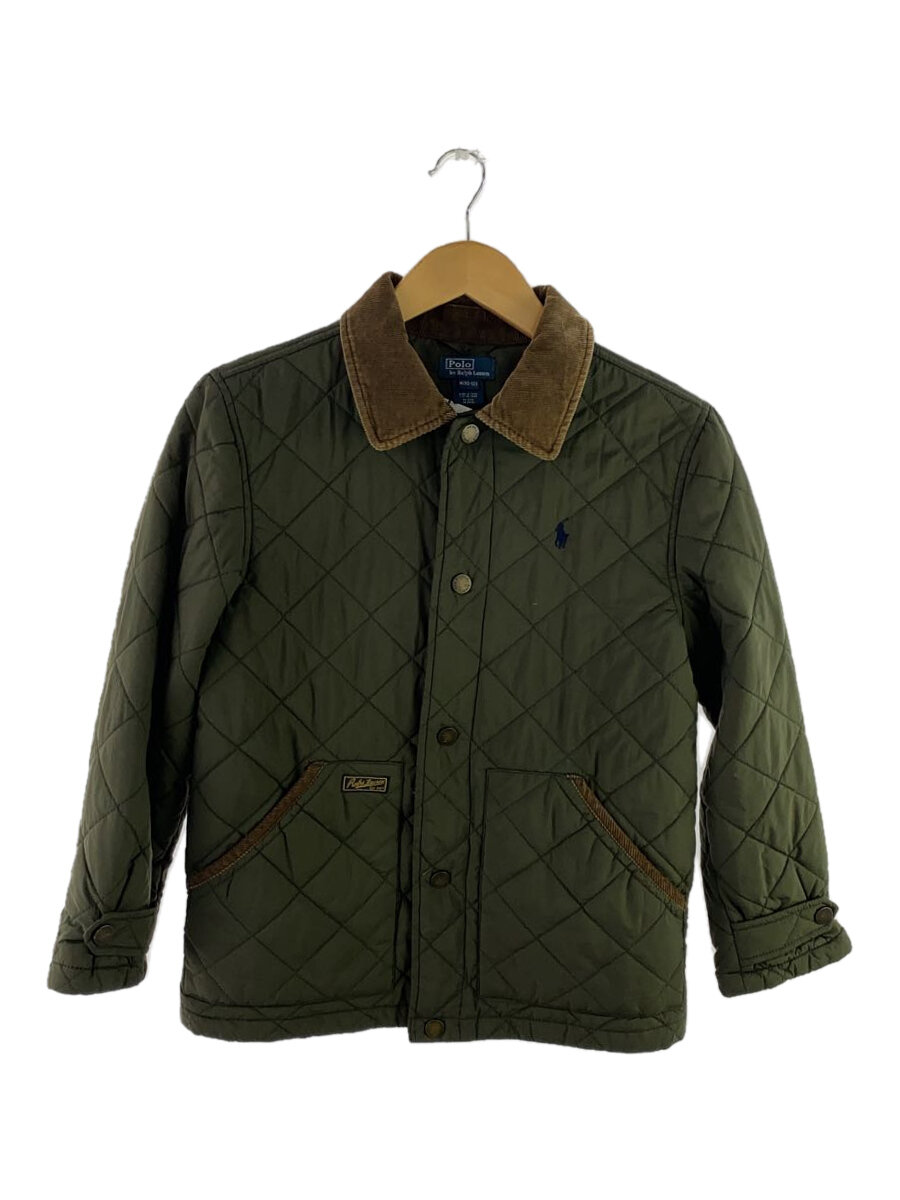【中古】POLO RALPH LAUREN◆キルティングジャケット/M/ポリエステル/KHK【レディースウェア】