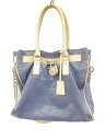 【中古】MICHAEL KORS◆トートバッグ/レザー/NVY【バッグ】