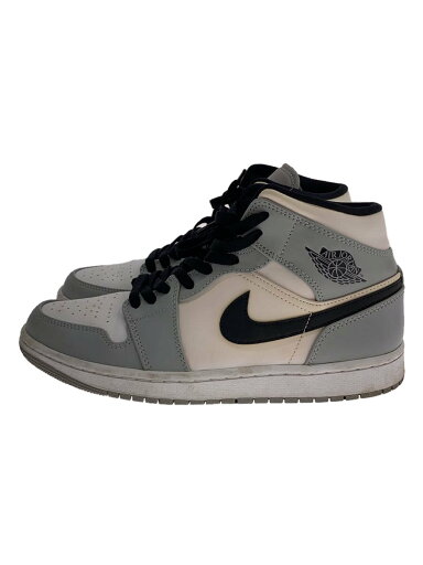【中古】NIKE◆AIR JORDAN 1 MID/28.5cm/GRY/レザー//【シューズ】 【中古】NIKE◆AIR JORDAN 1 MID/28.5cm/GRY/レザー//【シューズ】