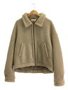 【中古】WYM LIDNM◆OVERSIZED BOA BLOUSON/フリースジャケット/L/ポリエステル/BEG/無地/【メンズウェア】