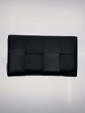 【中古】BOTTEGA VENETA◆長財布/--/BLK/無地/レディース【服飾雑貨他】