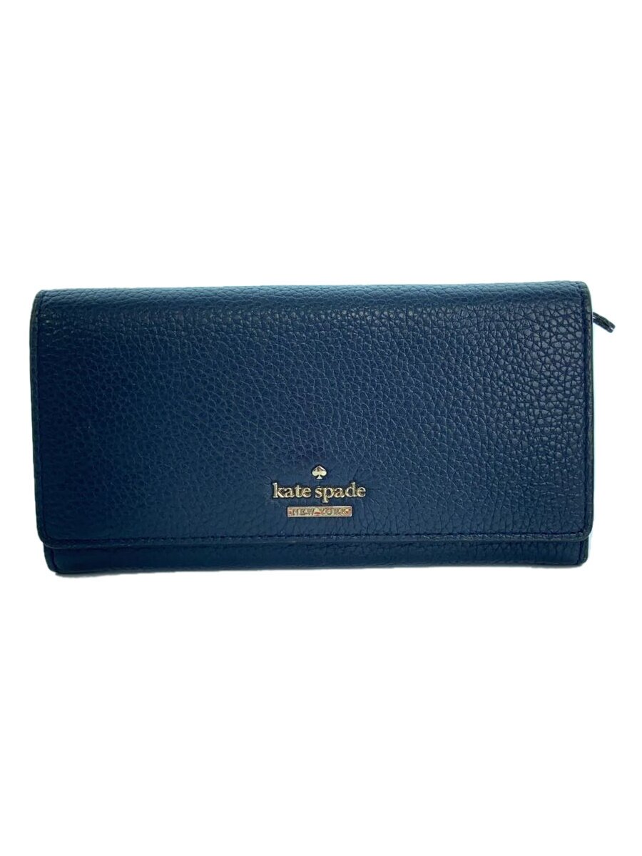 【中古】kate spade new york◆長財布/PVC/NVY/レディース【服飾雑貨他】