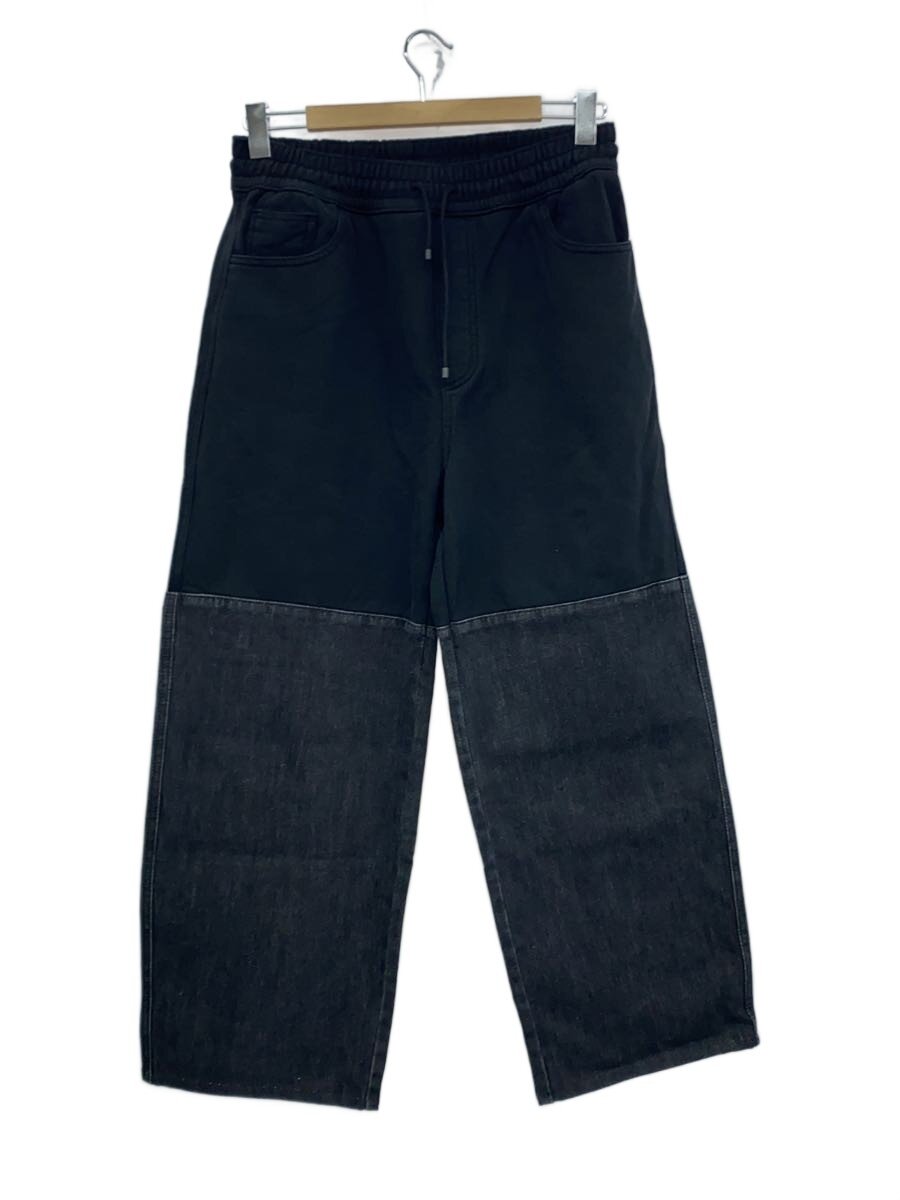 AMOMENTO◆別注DRAWSTRING DENIM PANTS/S/コットン/BLK/AM25SSM03DN