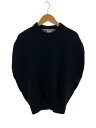 【中古】COMME des GARCONS◆クールネックセーター/リブ編み/XS/ウール/ブラック/GL-N009【メンズウェア】