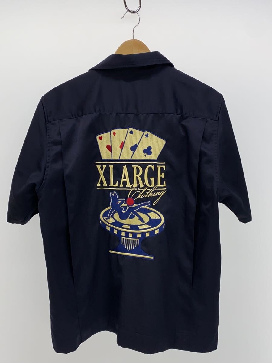 【中古】X-LARGE◆20SS/OPEN COLLAR CASINO SHIRT/半袖シャツ/L/コットン/BLK【メンズウェア】