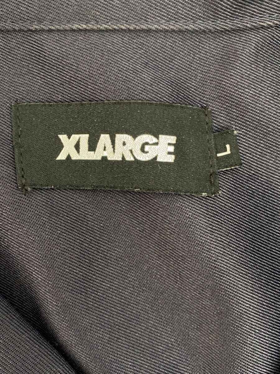 【中古】X-LARGE◆20SS/OPEN COLLAR CASINO SHIRT/半袖シャツ/L/コットン/BLK【メンズウェア】