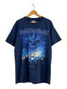 【中古】All Sport◆半袖Tシャツ/L/コットン/ネイビー/IRON MAIDEN/BRAVE NEW WORLD TOUR/90s【メンズウェア】