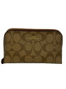【中古】COACH◆シグネチャーコスメポーチ/PVC/ブラウン/総柄【バッグ】