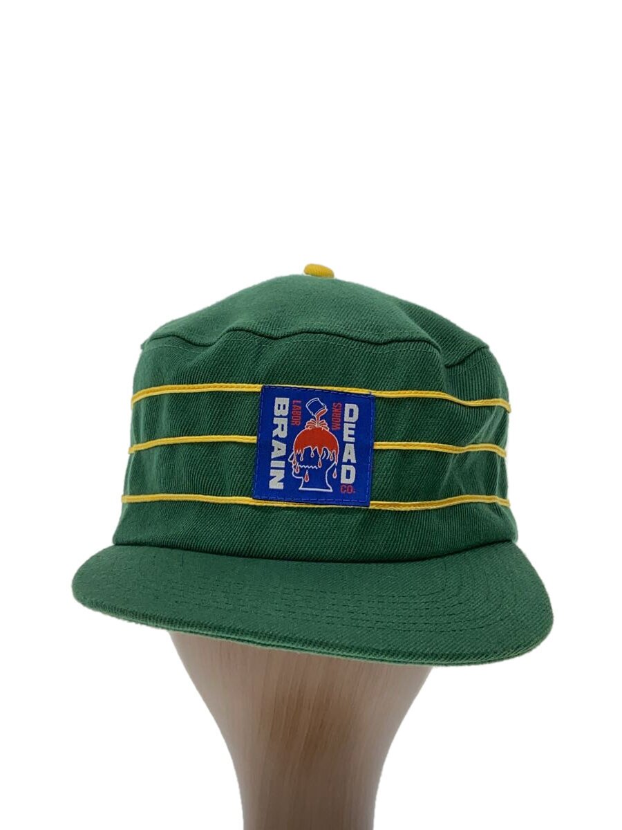 【中古】Brain Dead◆pillbox hat/キャップ/ポリエステル/グリーン/メンズ//【服飾雑貨他】