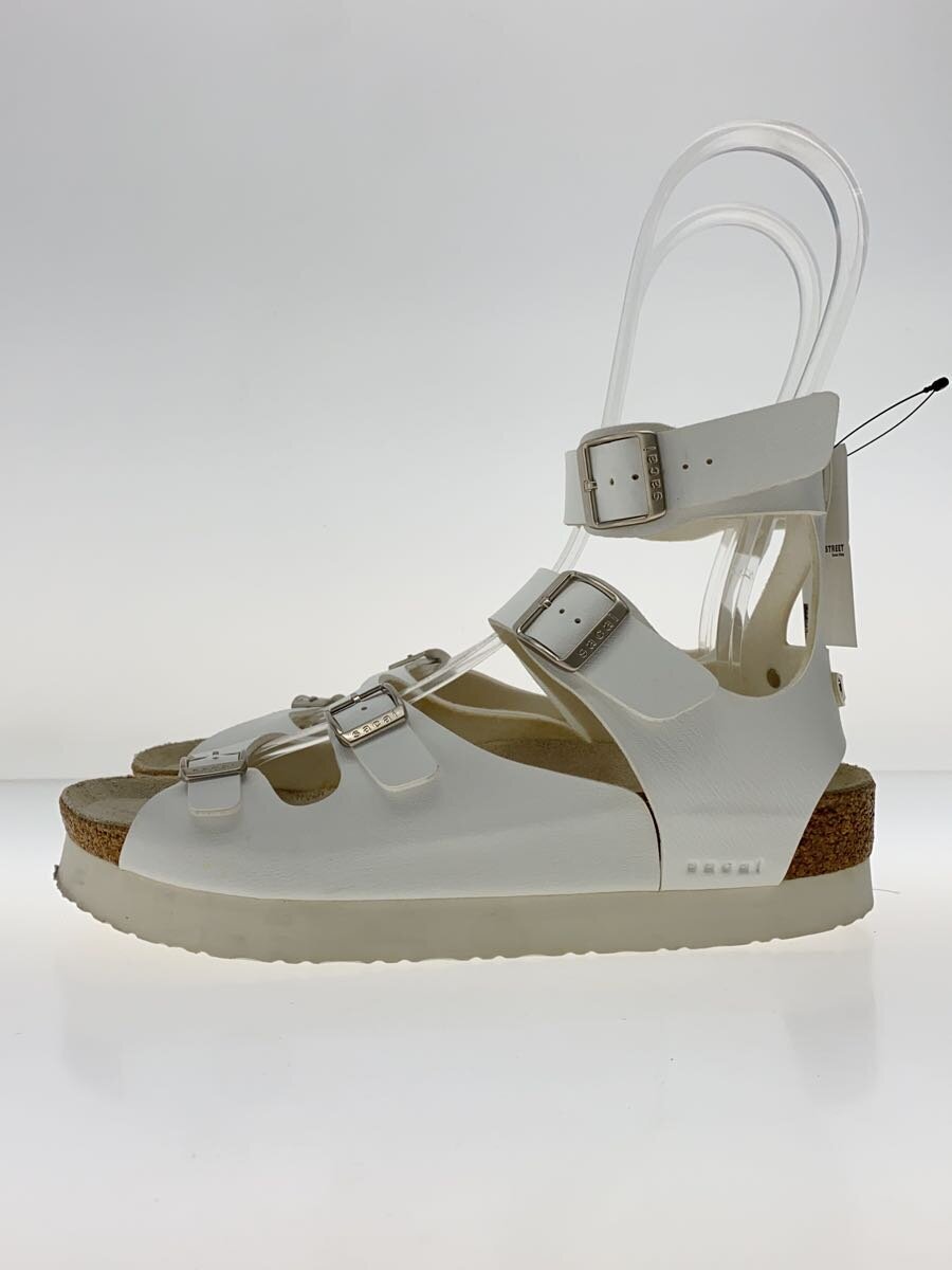 【中古】sacai◆サンダル/43/WHT/レザー/8468/プラットフォーム ストラップ サンダル/? NULL ?【シューズ】