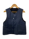 【中古】Engineered Garments◆リバーシブルボアベスト/XS/コットン/NVY【メンズウェア】