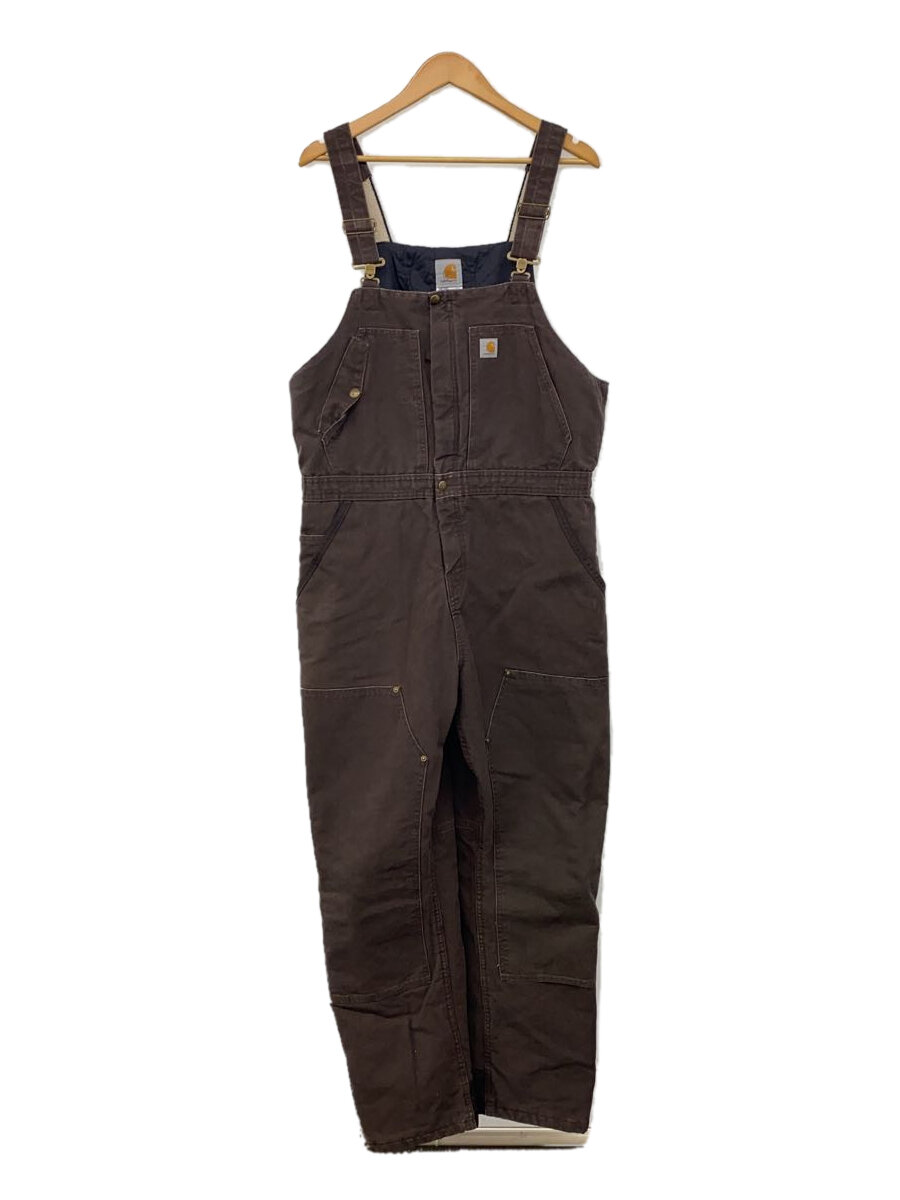 【中古】Carhartt◆オーバーオール/--/--/BRW/無地【メンズウェア】