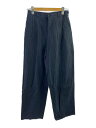 【中古】COMME des GARCONS HOMME◆ボトム/L/リネン/BLK/ストライプ/HP-02016L【メンズウェア】