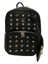 【中古】Liberte/スタッズ/リュック/レザー/BLK/無地【バッグ】