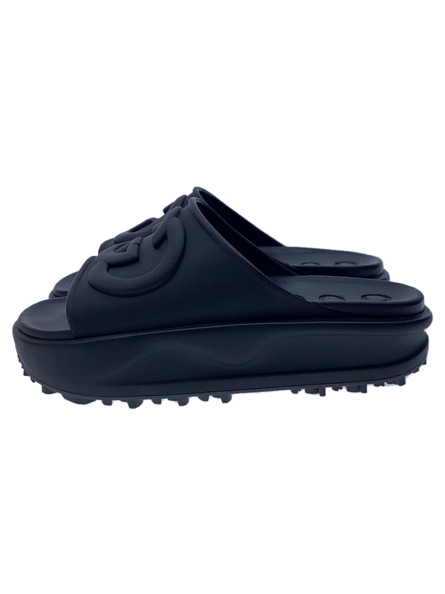 【中古】GUCCI◆インターロッキングG/スライドサンダル/サンダル/6/BLK/692380【シューズ】