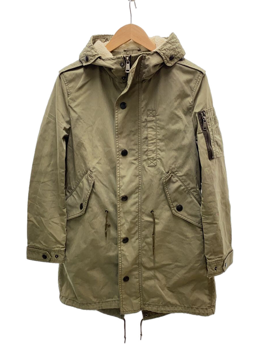 【中古】BURBERRY BLACK LABEL◆コート/M/コットン/KHK/D1F16-215-76【メンズウェア】