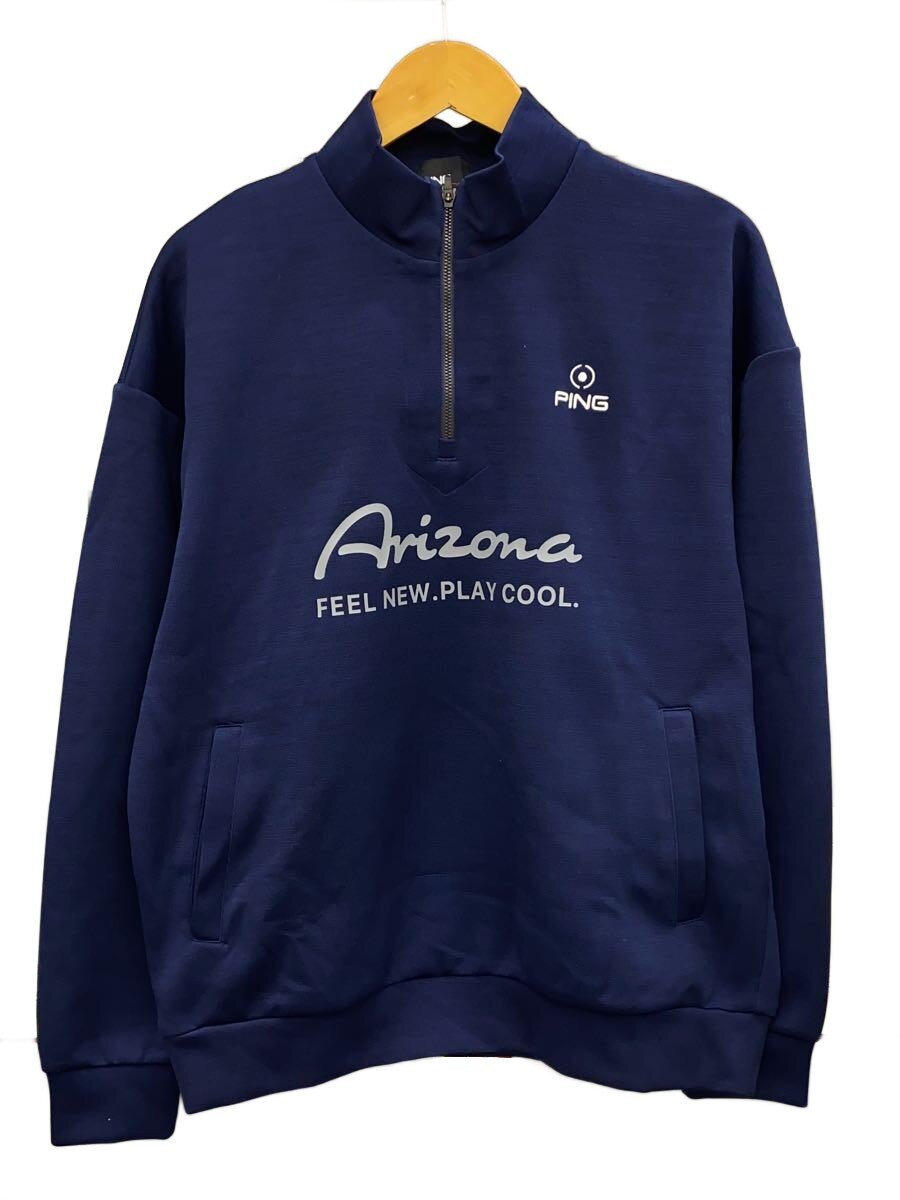 【中古】PING◆スポーツウェアー/M/BLU/621-4266905/全方向ストレッチピンカリハイゲージハーフジップハ【スポーツ】