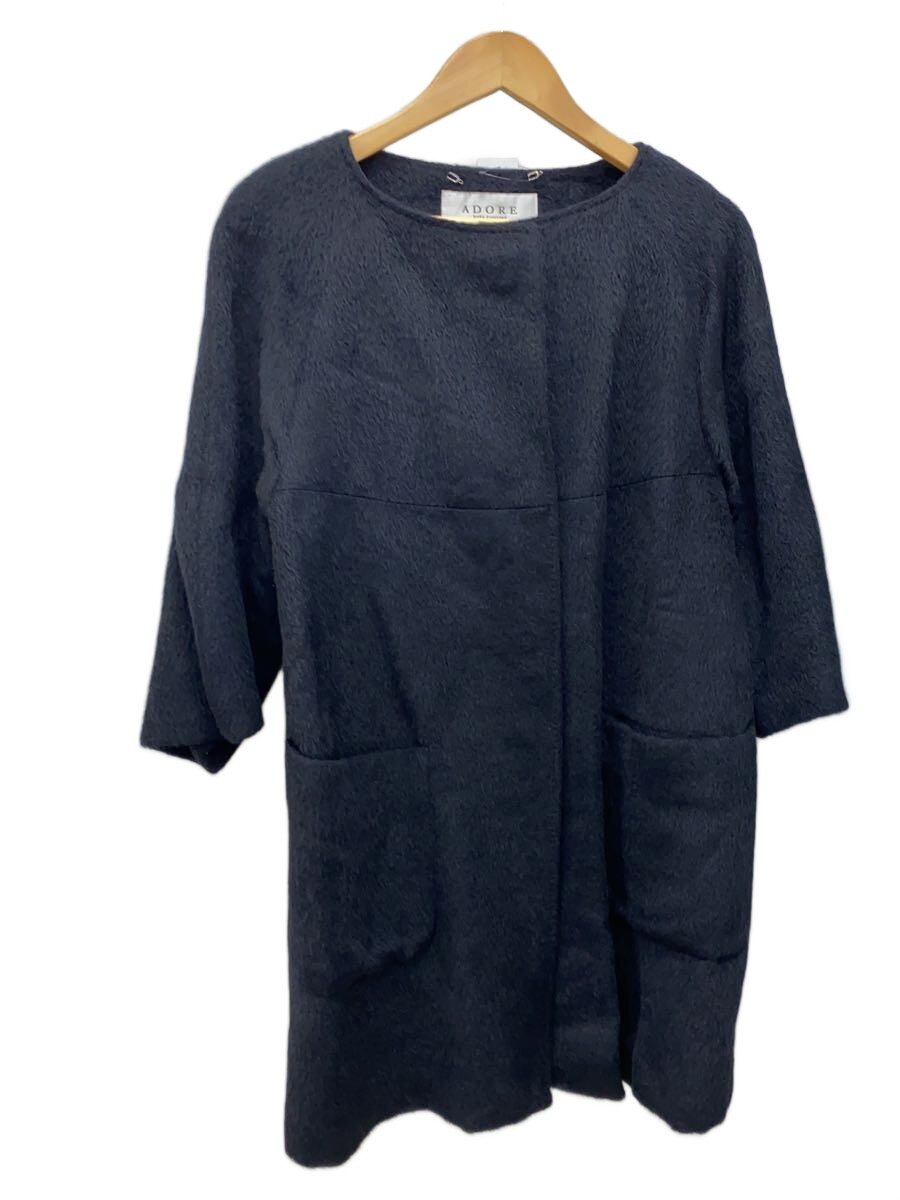 【中古】ADORE body dressing◆アルパカ混/ノーカラー/ジャケット/38/アルパカ/ブラック/無地/531-252135【レディースウェア】