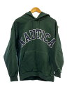 【中古】NAUTICA◆Arch Logo Sweat Hoodie/パーカー/S/コットン/GRN/223-1249【メンズウェア】