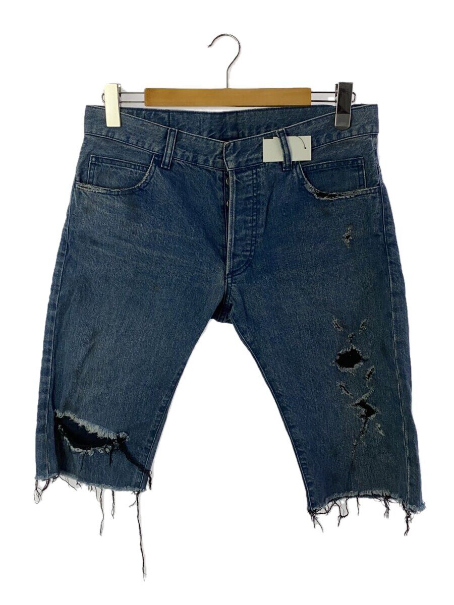 【中古】BALMAIN◆バルマン/ショートパンツ/31/コットン/ブルー/無地【メンズウェア】
