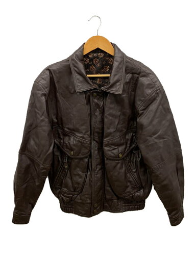 【中古】レザージャケット・ブルゾン/M/羊革/BRW/A-2/軽微な擦れ有【メンズウェア】 【中古】レザージャケット・ブルゾン/M/羊革/BRW/A-2/軽微な擦れ有【メンズウェア】