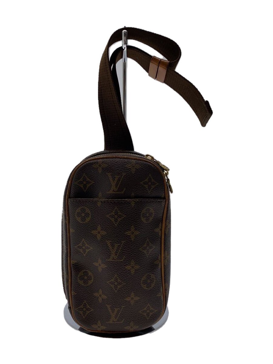 【中古】LOUIS VUITTON◆ポシェット・ガンジュ_モノグラム・キャンバス_BRW/PVC/BRW/モノグラム【バッグ】