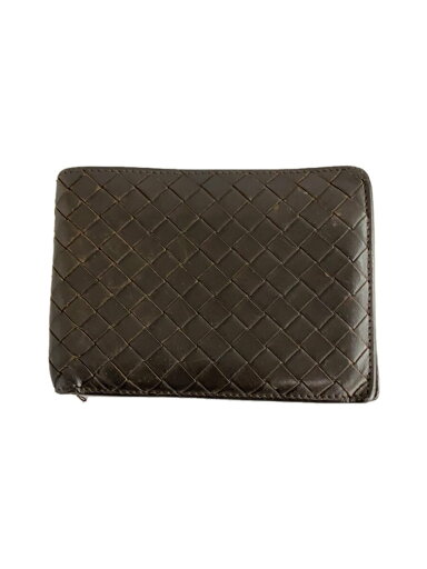 【中古】BOTTEGA VENETA◆2つ折り財布/編み込み/イントレチャート/レザー/BRW/メンズ【服飾雑貨他】 【中古】BOTTEGA VENETA◆2つ折り財布/編み込み/イントレチャート/レザー/BRW/メンズ【服飾雑貨他】