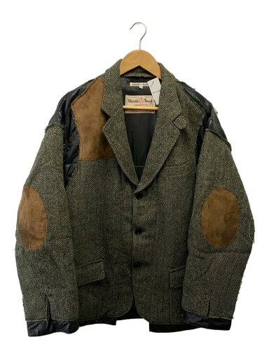 【中古】Rebuild by Needles◆Covered Jacket/テーラードジャケット/L/ウール/KHK/PU336//【メンズウェア】 【中古】Rebuild by Needles◆Covered Jacket/テーラードジャケット/L/ウール/KHK/PU336//【メンズウェア】