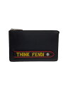 【中古】FENDI◆セカンドバッグ/レザー/BLK/7VA350【バッグ】