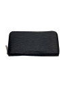 【中古】LOUIS VUITTON◆ジッピー・ウォレット_エピ_BLK/レザー/BLK/メンズ//【服飾雑貨他】