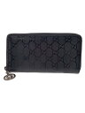 【中古】GUCCI◆長財布_GGインプリメ/PVC/BLK/メンズ【服飾雑貨他】