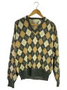 【中古】70s/アーガイル/CLOTHES LION/ニット・セーター(厚手)/L/--/GRY/チェック//【メンズウェア】