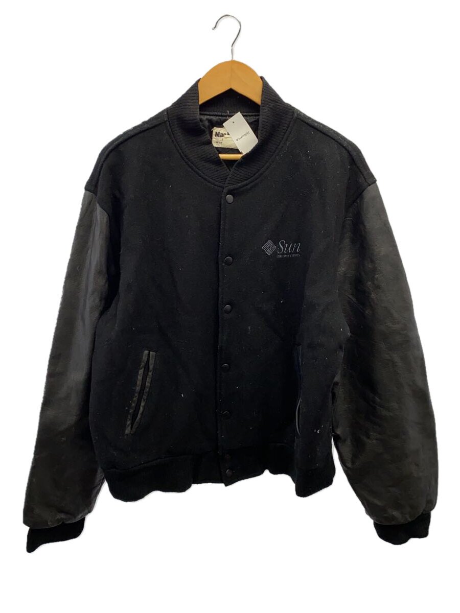 mac murray/スタジャン/L/ウール/BLK