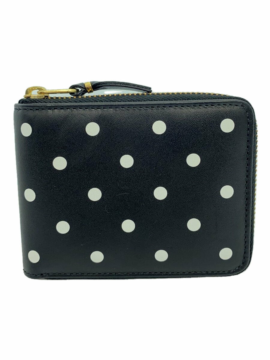 【中古】Wallet COMME des GARCONS◆2つ折り財布/ナイロン/ブラック/ドット/メンズ【服飾雑貨他】