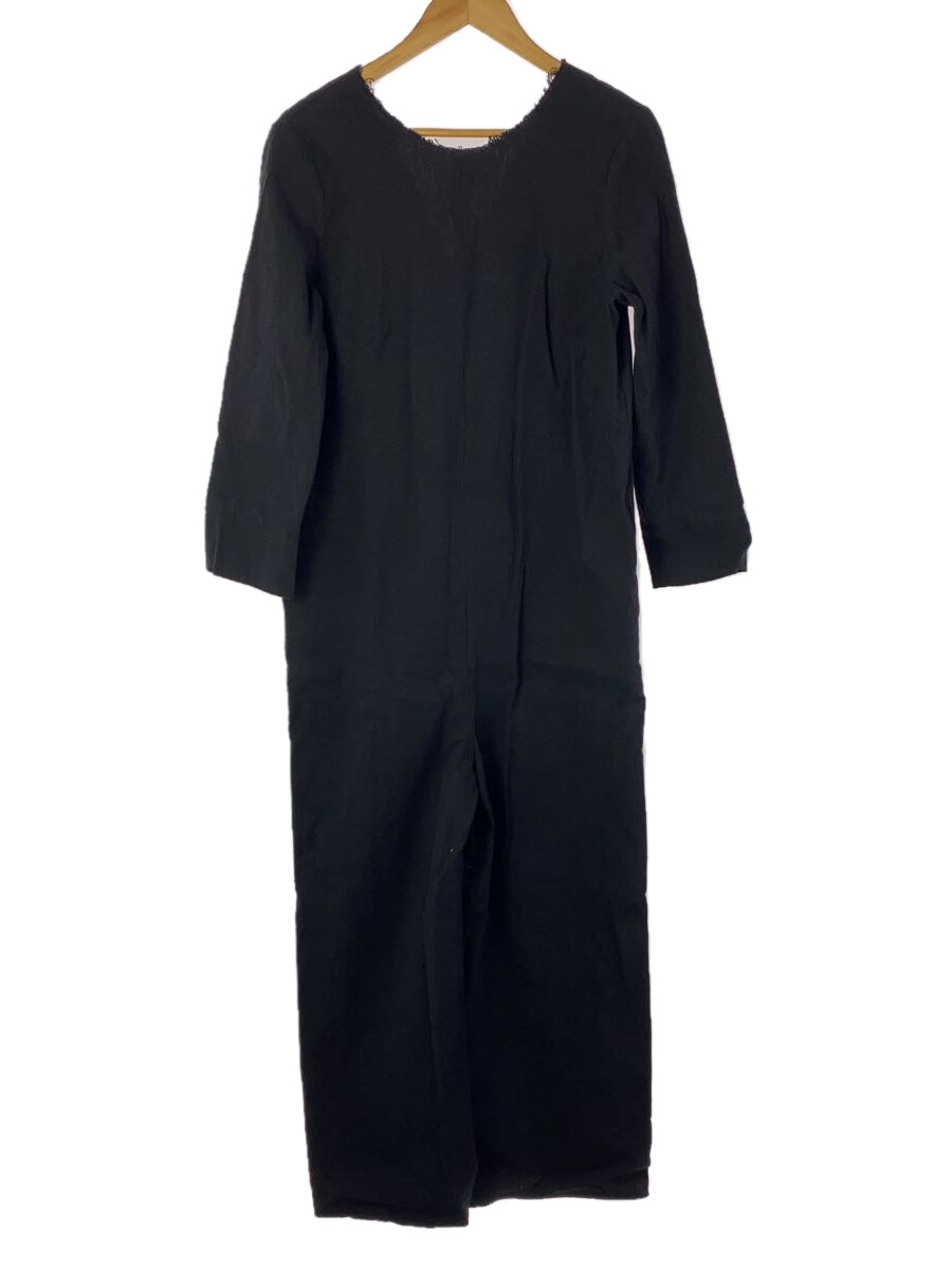 【中古】Plage◆23SS/オールインワン/38/リネン/BLK/無地/23-040-922-7000-1-0【レディースウェア】