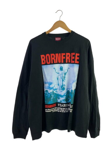 【中古】HIDE AND SEEK◆長袖Tシャツ/L/コットン/BLK/プリント/jesus l/s tee big silhouette【メンズウェア】 【中古】HIDE AND SEEK◆長袖Tシャツ/L/コットン/BLK/プリント/jesus l/s tee big silhouette【メンズウェア】
