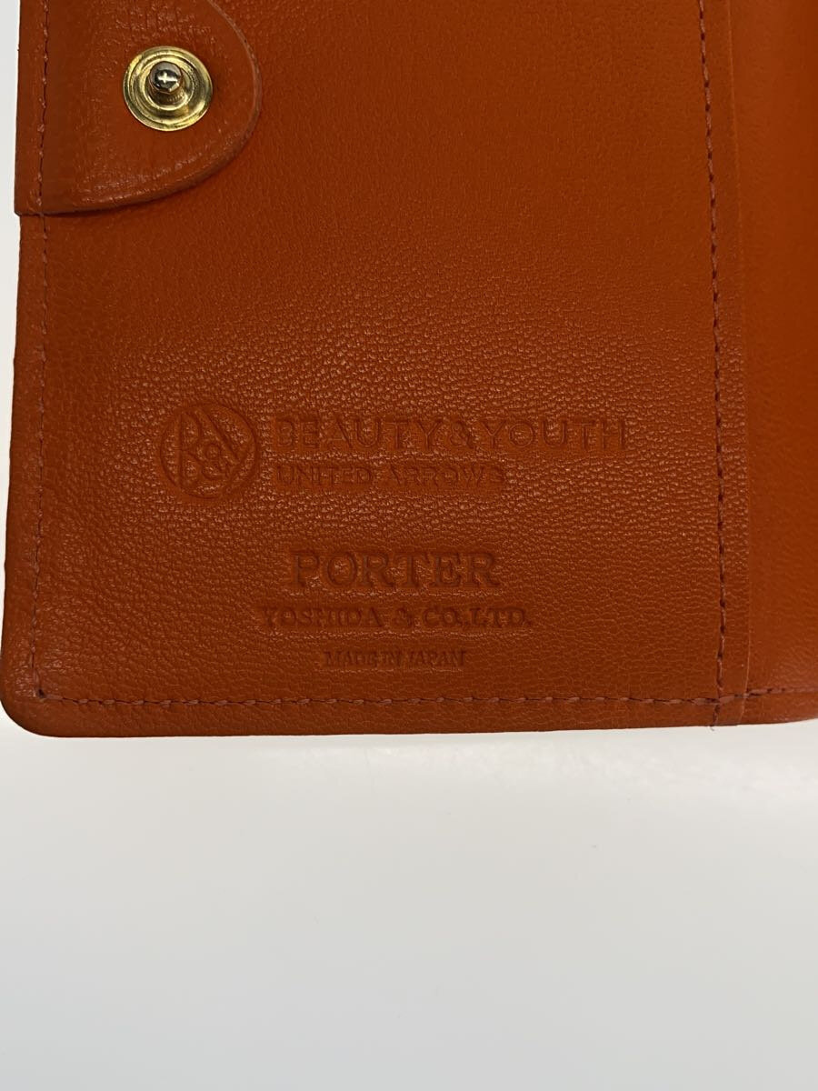 【中古】PORTER◆2つ折り財布/--/BRW/メンズ/内側汚れ有【服飾雑貨他】