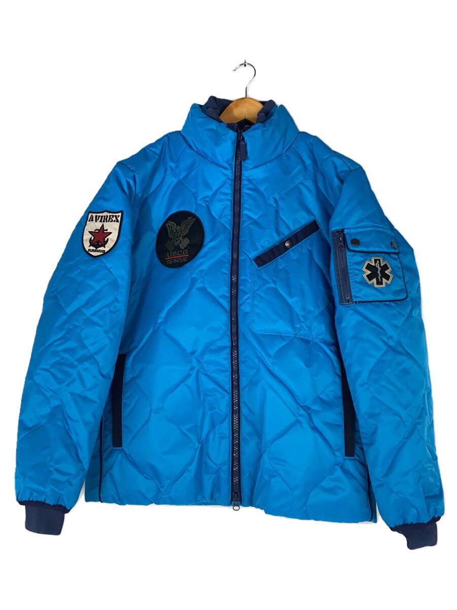 AVIREX◆WEB&DEPOT限定 USCG PADDING JACKET/L/ナイロン/ブルー/783-2255023