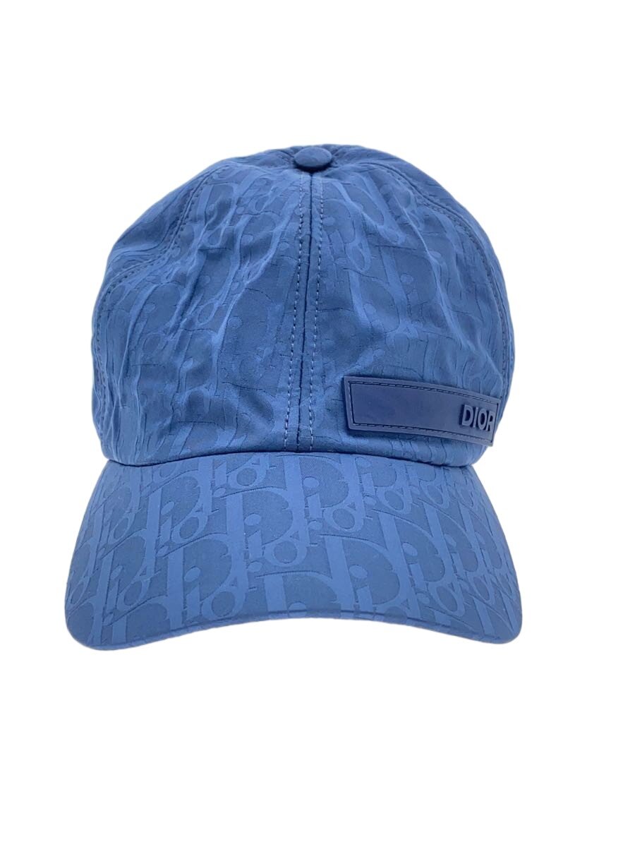 【中古】Christian Dior◆オブリーク/キャップ/L/ポリエステル/ブルー/メンズ/023C9...