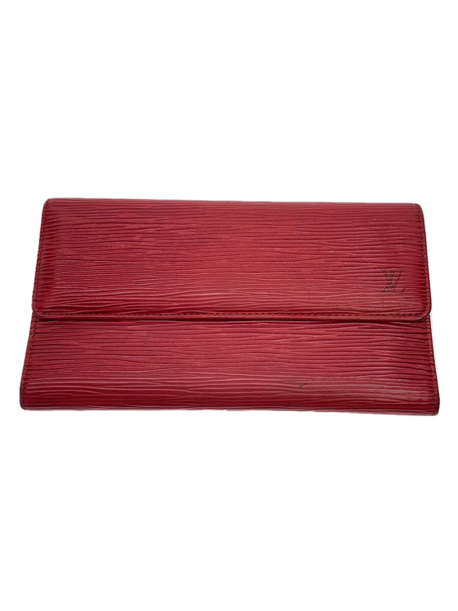 【中古】LOUIS VUITTON◆ポシェット・ポルト・モネ・クレディ_エピ_RED/レザー/RED/レディース【服飾雑貨他】