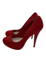 【中古】MIU MIU◆パンプス/37/RED/スウェード【シューズ】