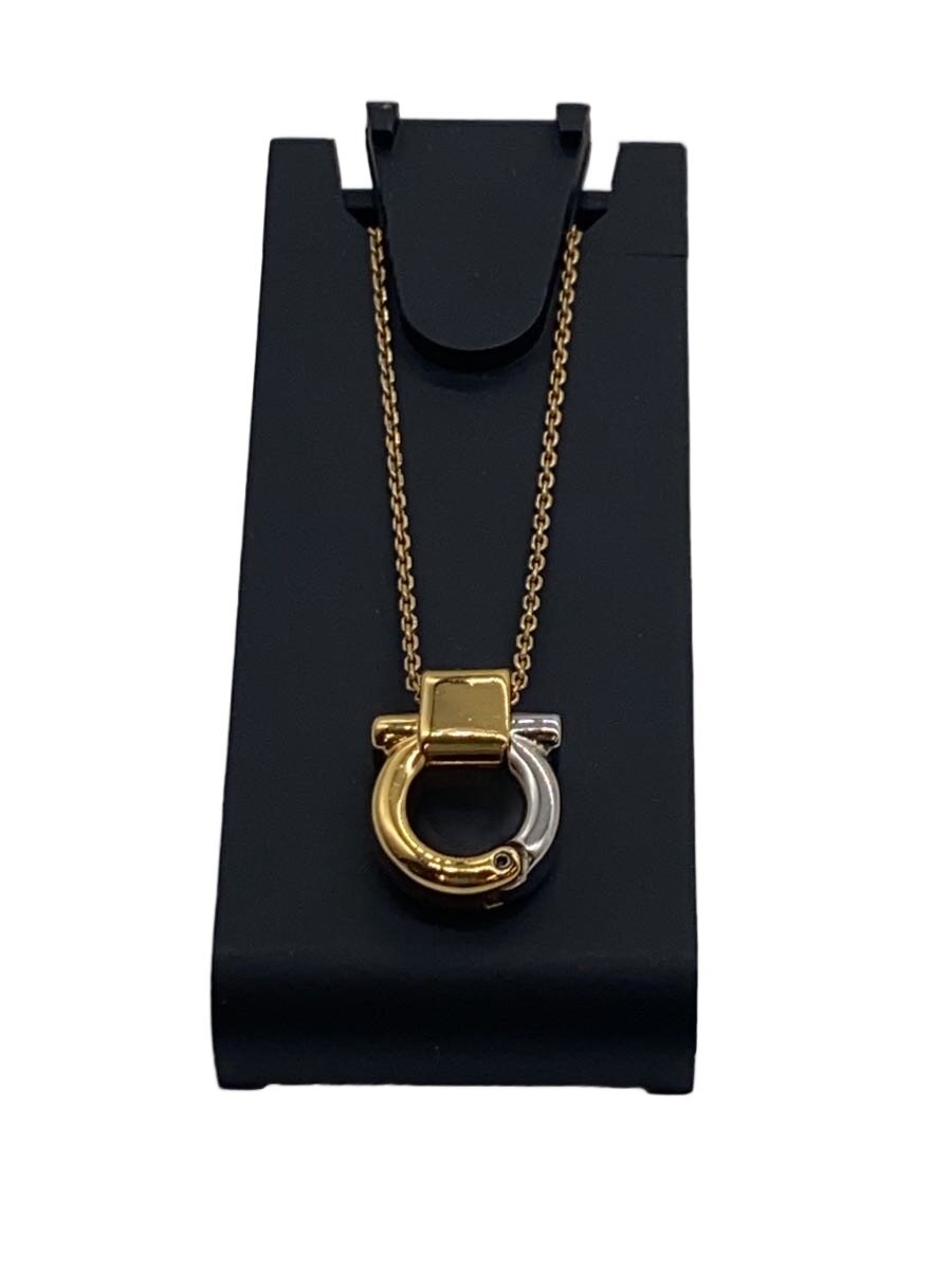 【中古】Salvatore Ferragamo◆ネックレス/--/GLD/トップ有/レディース/760585/ガンチーニネックレス【服飾雑貨他】