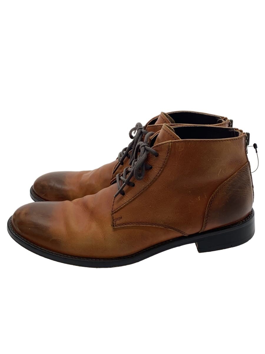 【中古】PADRONE◆チャッカブーツ/40/BRW/レザー/バックジップ【シューズ】