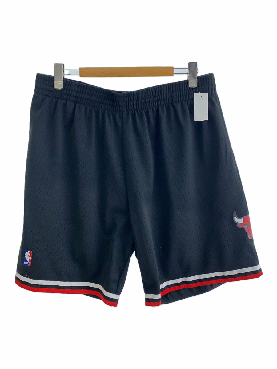 【中古】mitchell&ness◆CHICAGO BULLS/バスケショーツ//2XL/ポリエステル/BLK【メンズウェア】