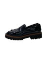 【中古】FABIO RUSCONI◆ローファー/約24cm/BLK/レザー/F31616【シューズ】(4)