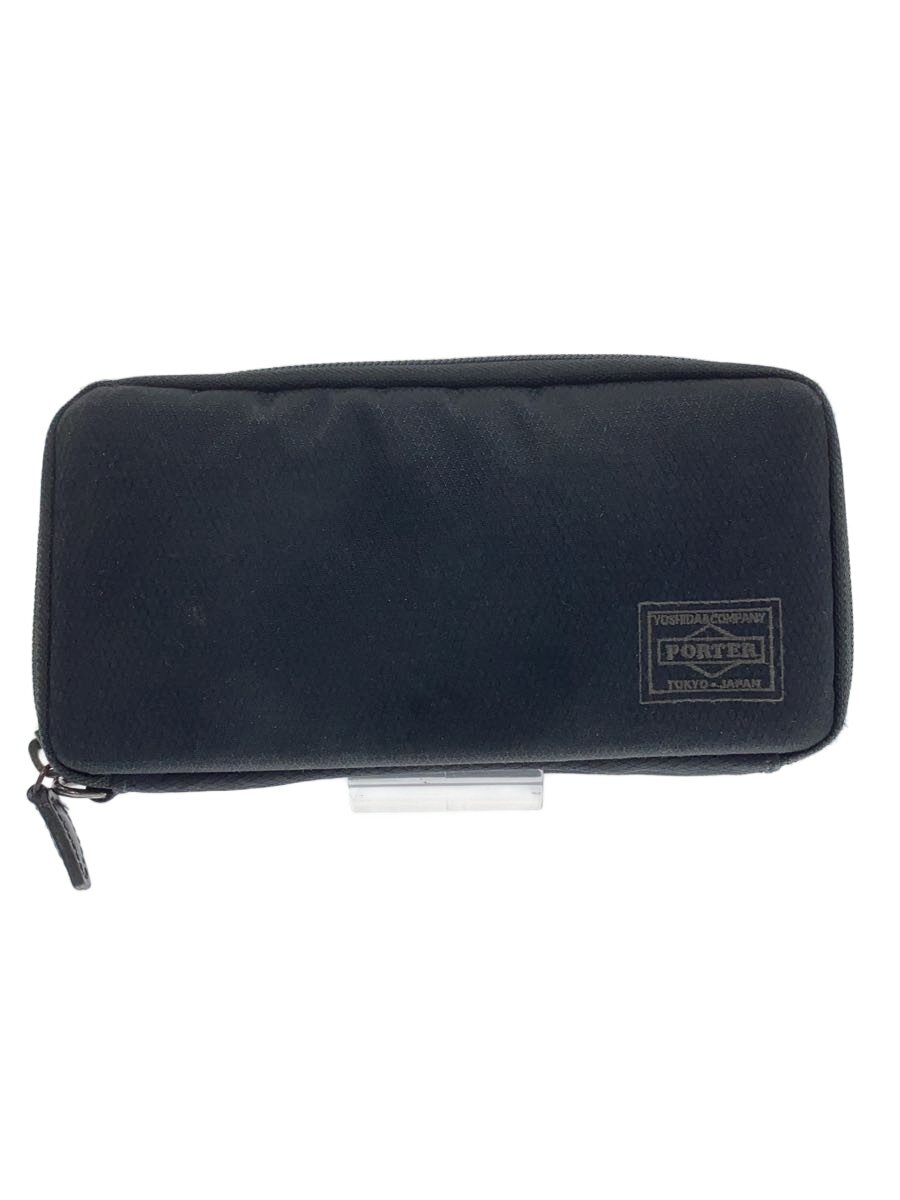 【中古】PORTER◆長財布/ナイロン/BLK/無地/メンズ【服飾雑貨他】