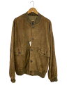 【中古】pierre cardin◆Vintage/90s/スウェードレザージャケット/ヴァルスター/A-1/SIZE:58/ブラウン/無地//【メンズウェア】